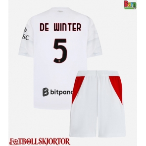 AC Milan Koni De Winter #5 Borta Kläder Barn 2026-27 Kortärmad (+ Korta byxor)